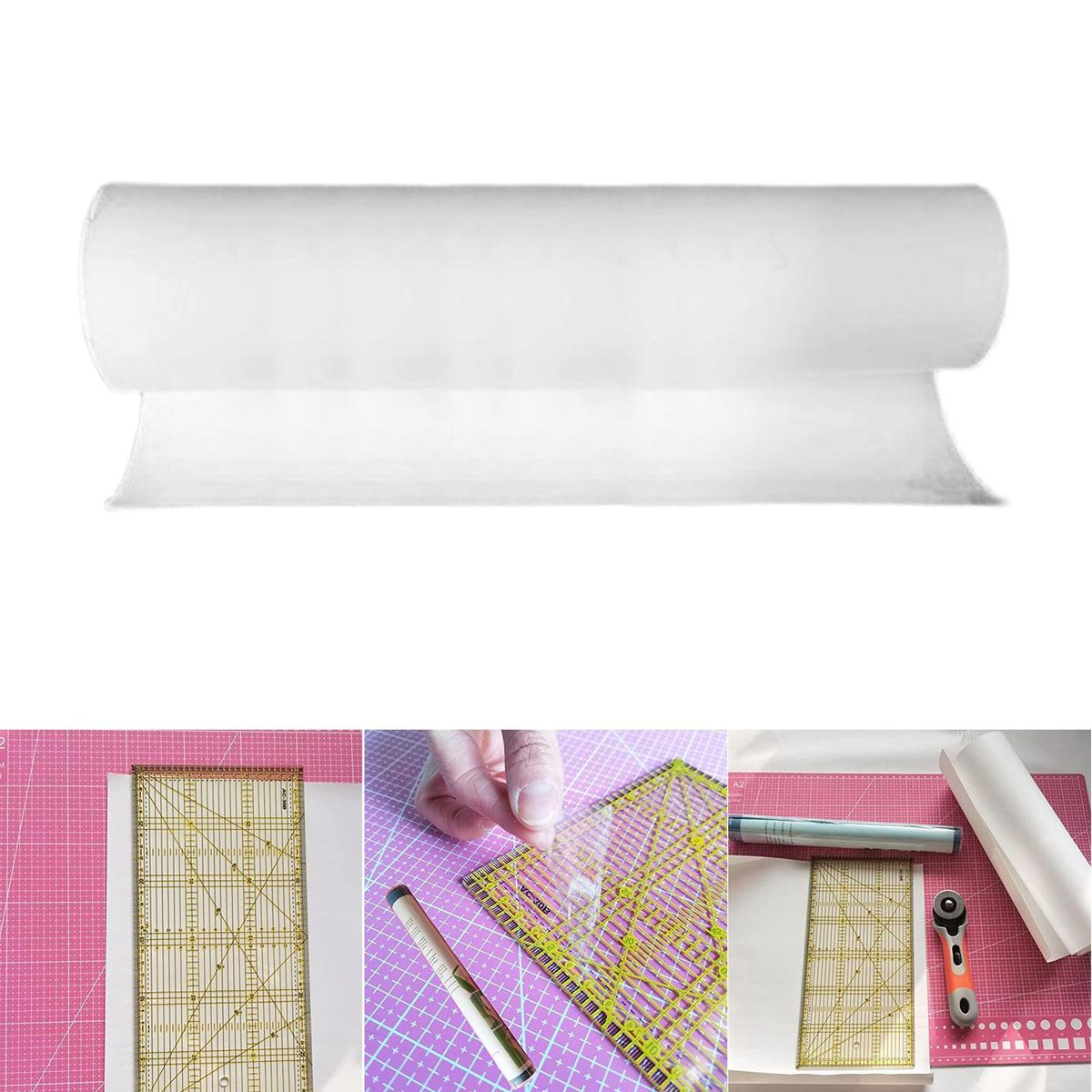 Non-Slip Grip Roll DIY ABS Clear Stickers Tool For Quilting Ruler