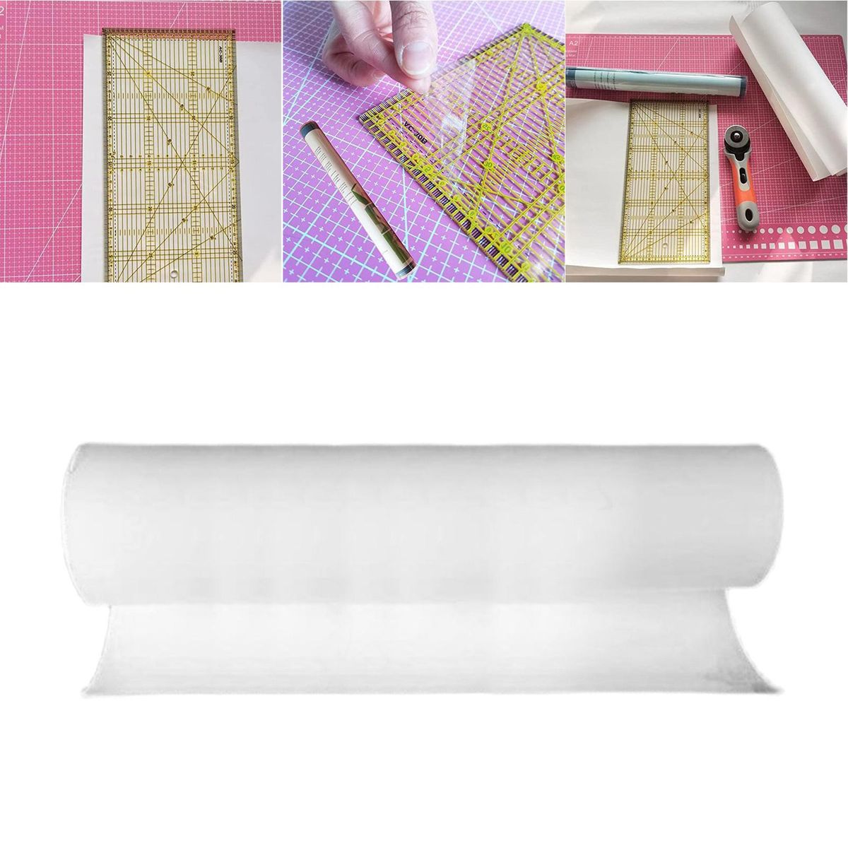 Non-Slip Grip Roll DIY ABS Clear Stickers Tool For Quilting Ruler