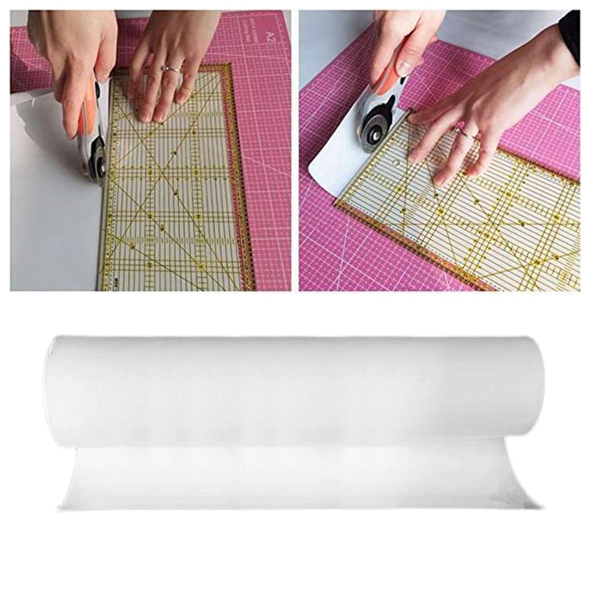 Non-Slip Grip Roll DIY ABS Clear Stickers Tool For Quilting Ruler