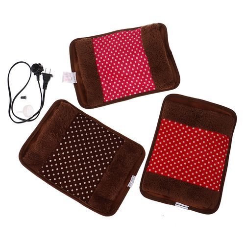 Hot Water Bottle Electric Rechargeable Heat Water Bag Polka