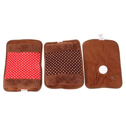 Hot Water Bottle Electric Rechargeable Heat Water Bag Polka