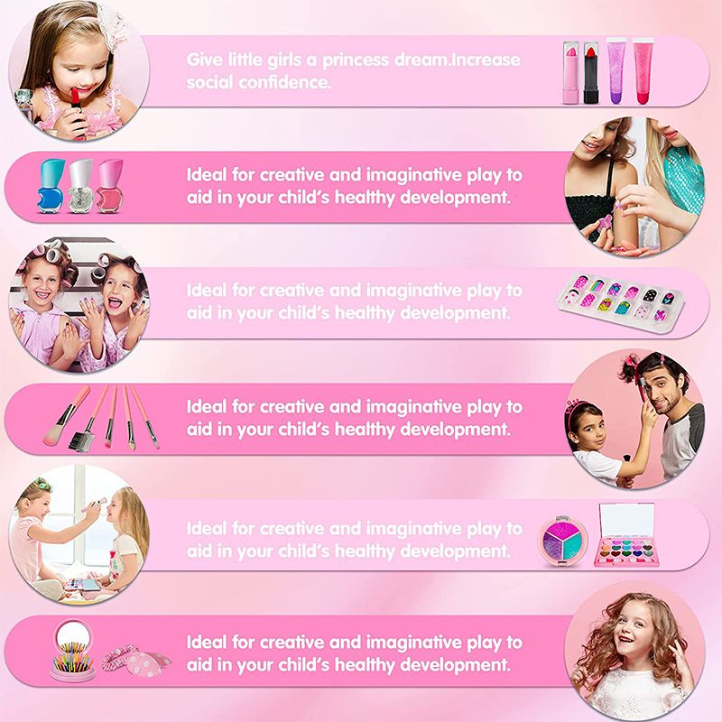 Girls Toddler Makeup Princess Washable For Kit 21Pcs