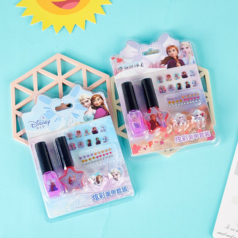 Washable Nail Princess Disney Stickers Set Toys Frozen 2