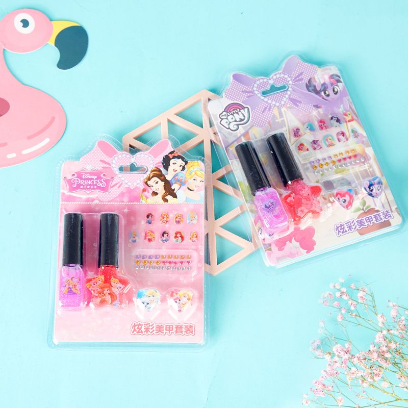 Washable Nail Princess Disney Stickers Set Toys Frozen 2