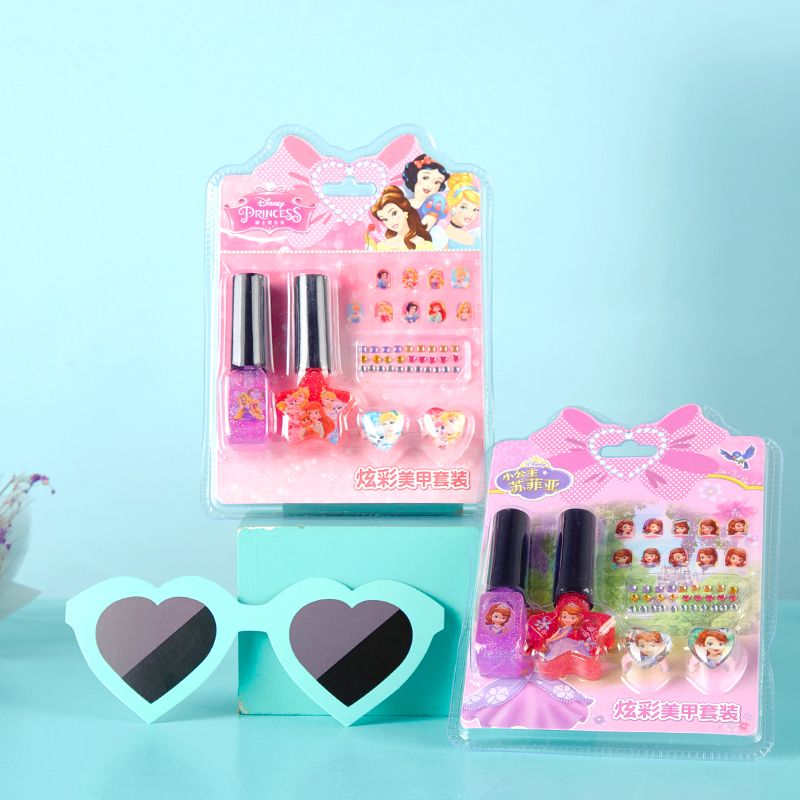 Washable Nail Princess Disney Stickers Set Toys Frozen 2