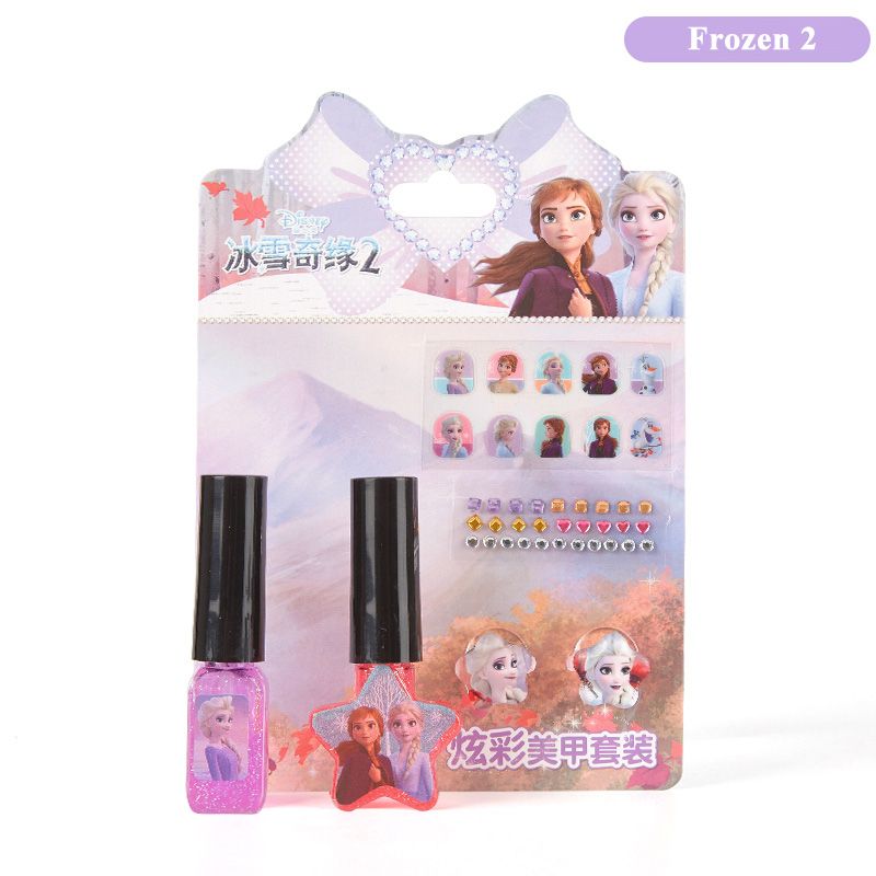 Washable Nail Princess Disney Stickers Set Toys Frozen 2