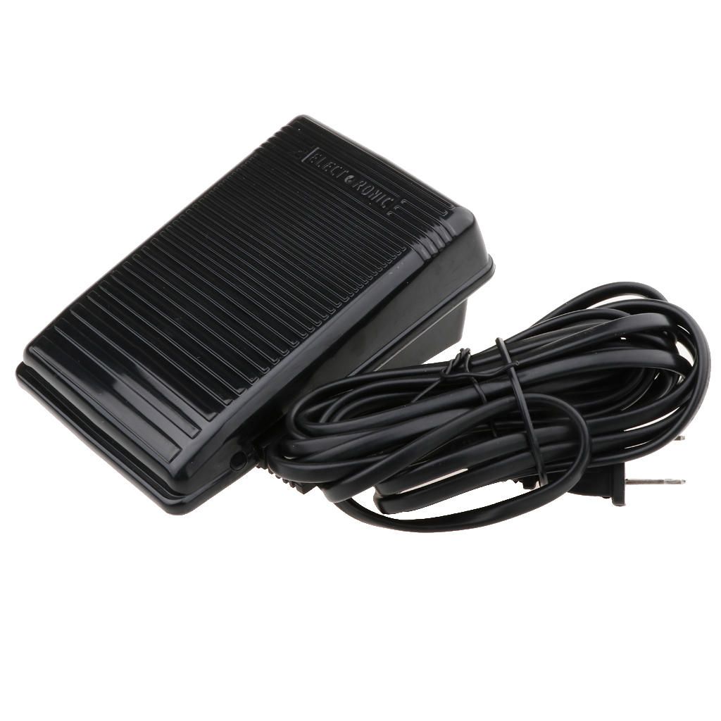1Pcs Black Sewing Machine Foot Control Pedal 110V 0.5A With Power Cord