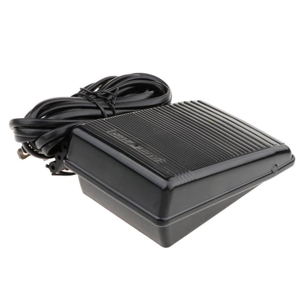 1Pcs Black Sewing Machine Foot Control Pedal 110V 0.5A With Power Cord
