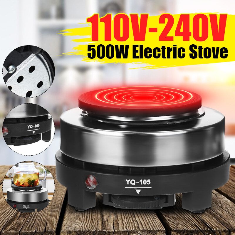 500W Electric Heating Plate Furnace Cooking Coffee Heater Electric Stove Home Kitchen