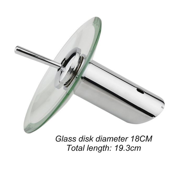 Bathroom Kitchen Sink Round Glass Waterfall Faucet Brass Chrome Basin Faucet