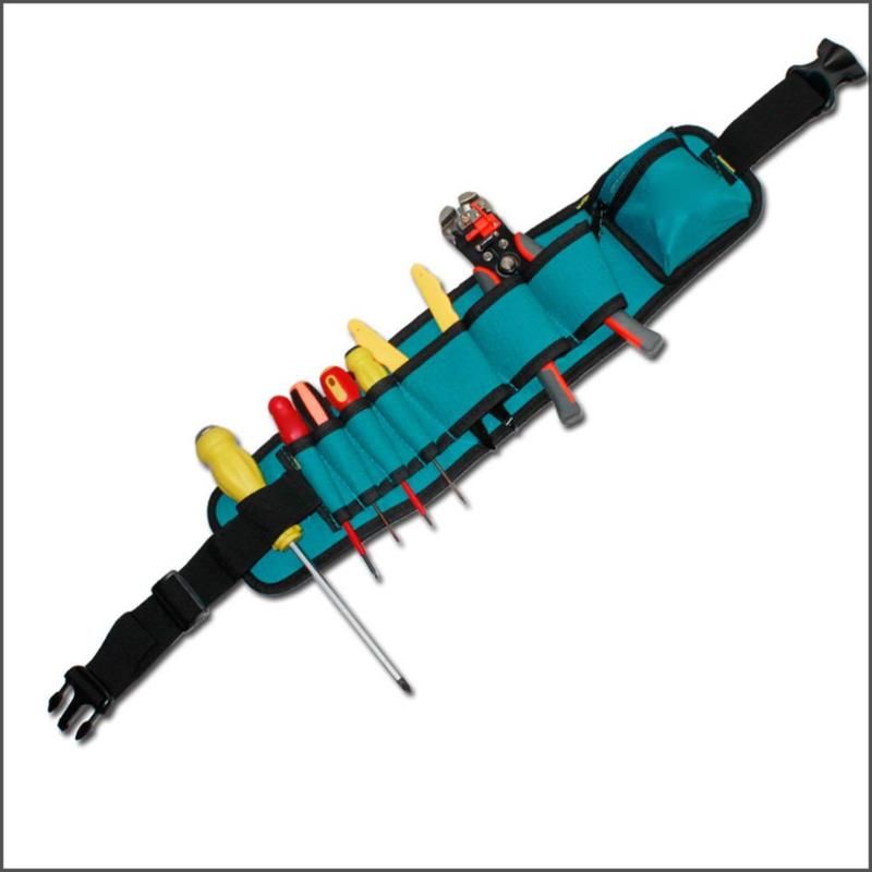 Tool Pockets Utility Tool Men Pouch Multi-Pockets Bag Pack Carpenter Bag Pouch Rig Belt Electrician Holder Tool Hammer Waist