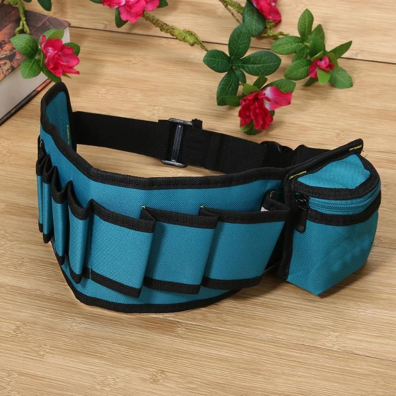 Tool Pockets Utility Tool Men Pouch Multi-Pockets Bag Pack Carpenter Bag Pouch Rig Belt Electrician Holder Tool Hammer Waist
