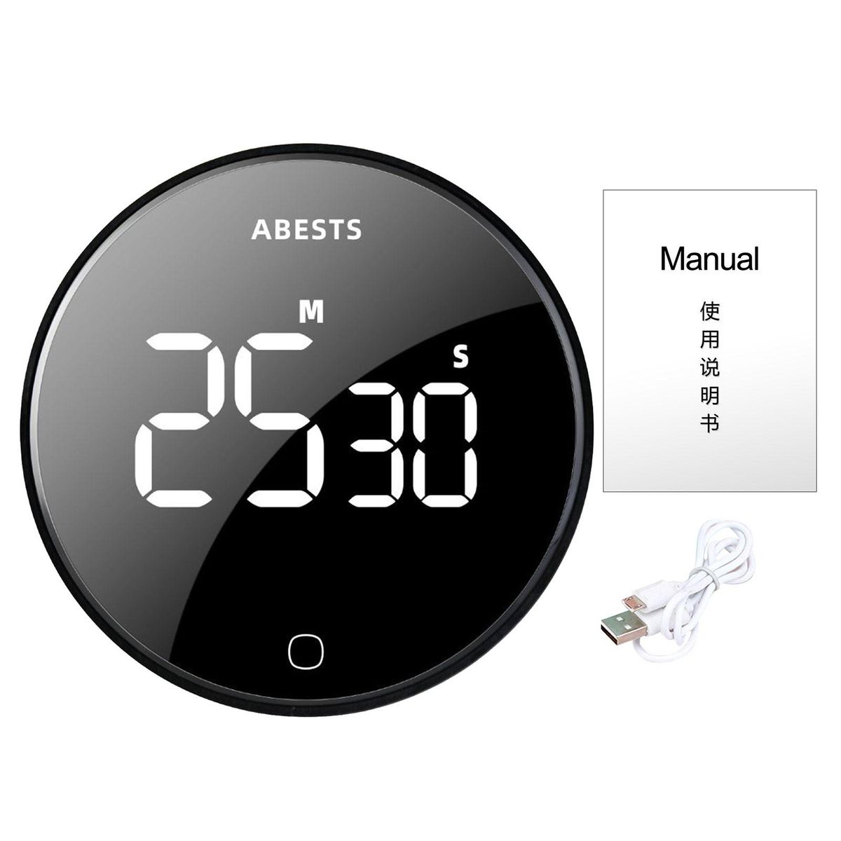 1 Set Countdown Reminder Function Countdown Black
