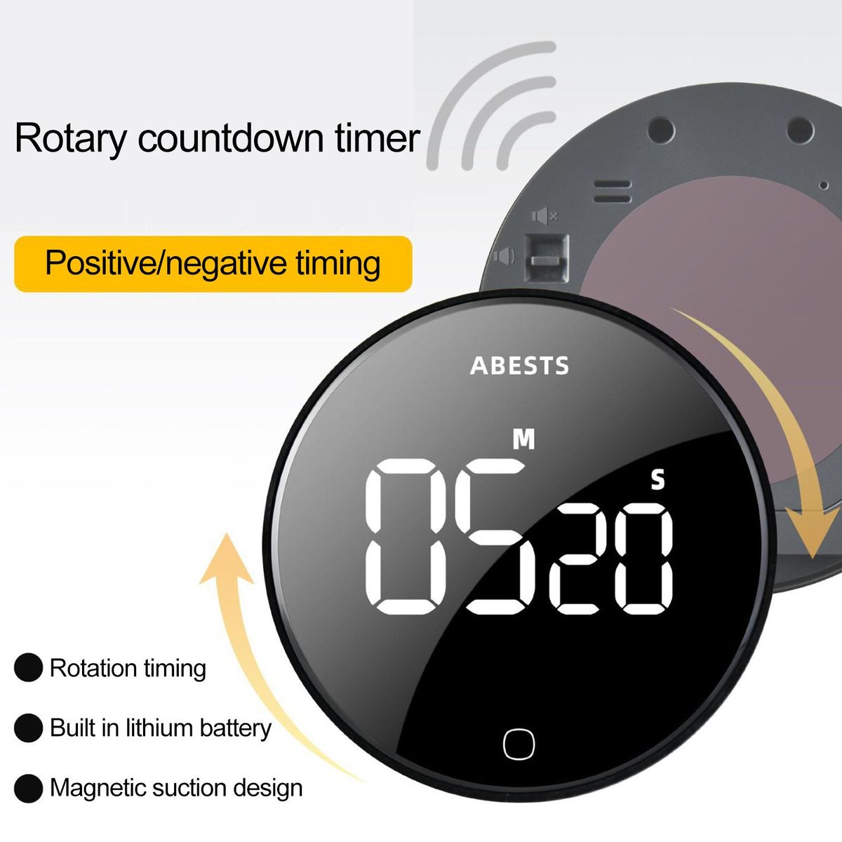 1 Set Countdown Reminder Function Countdown Black