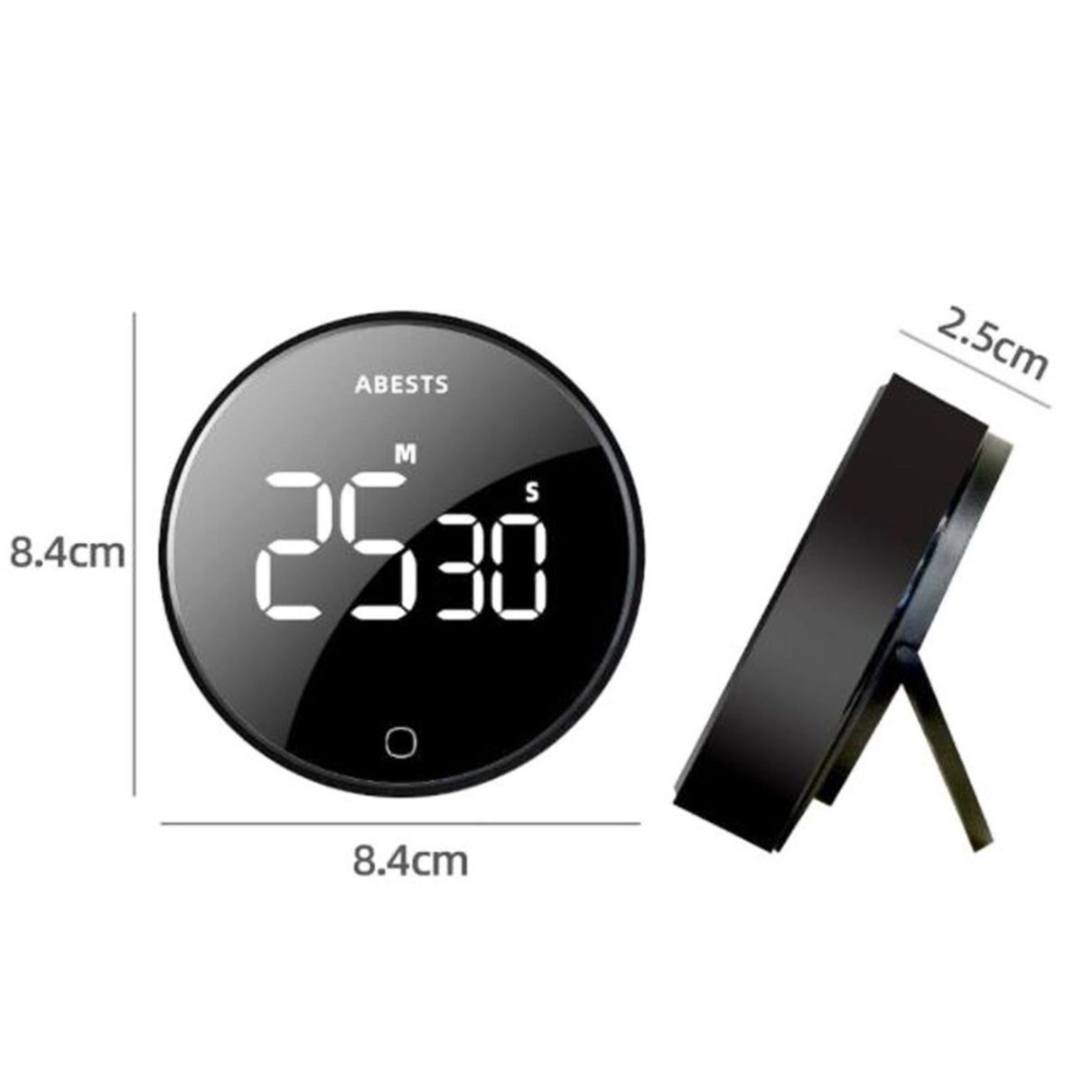 1 Set Countdown Reminder Function Countdown Black