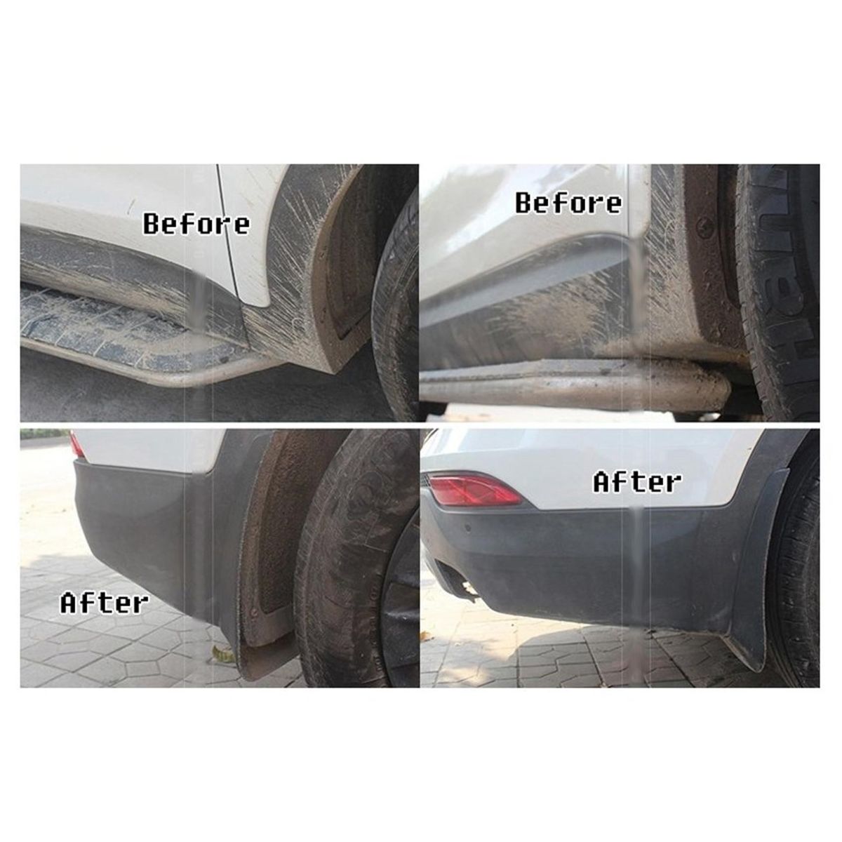 Black Car Wheels Mud Flaps Splash Guard Fender Cover for