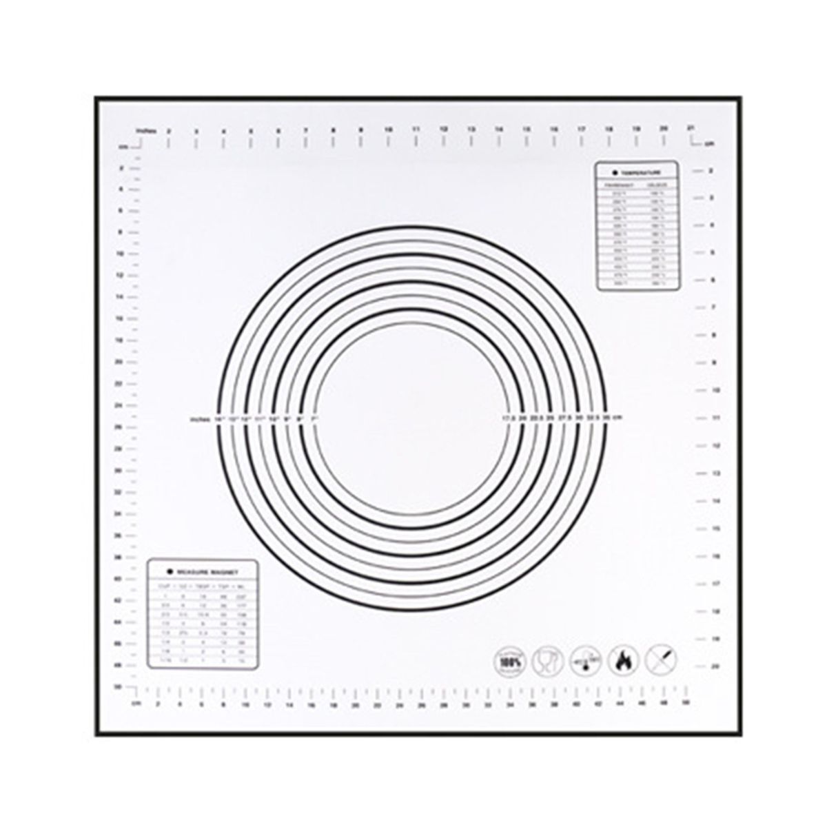 Silicone Making Baking Mat BBQ Mat With Clear Scale Design