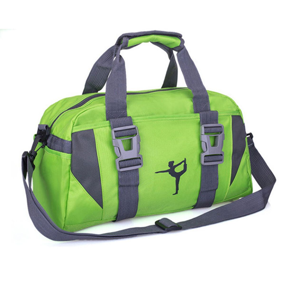 Gym Fitness Sport Yoga Mat Bag Tote Holder Waterproof Duffle Carrying Workout Exercise Thicken Handbag Strap Green Fitness Bag (medium)