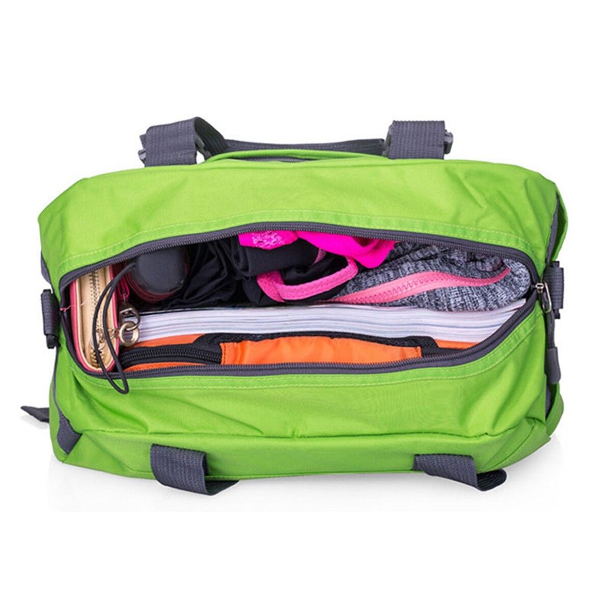 Gym Fitness Sport Yoga Mat Bag Tote Holder Waterproof Duffle Carrying Workout Exercise Thicken Handbag Strap Green Fitness Bag (medium)