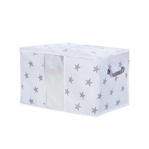 1Pcs Large Capacity Clothes Foldable Storage Bag Organizer With Handle Thick Fabric Sturdy Zipper Clear Window