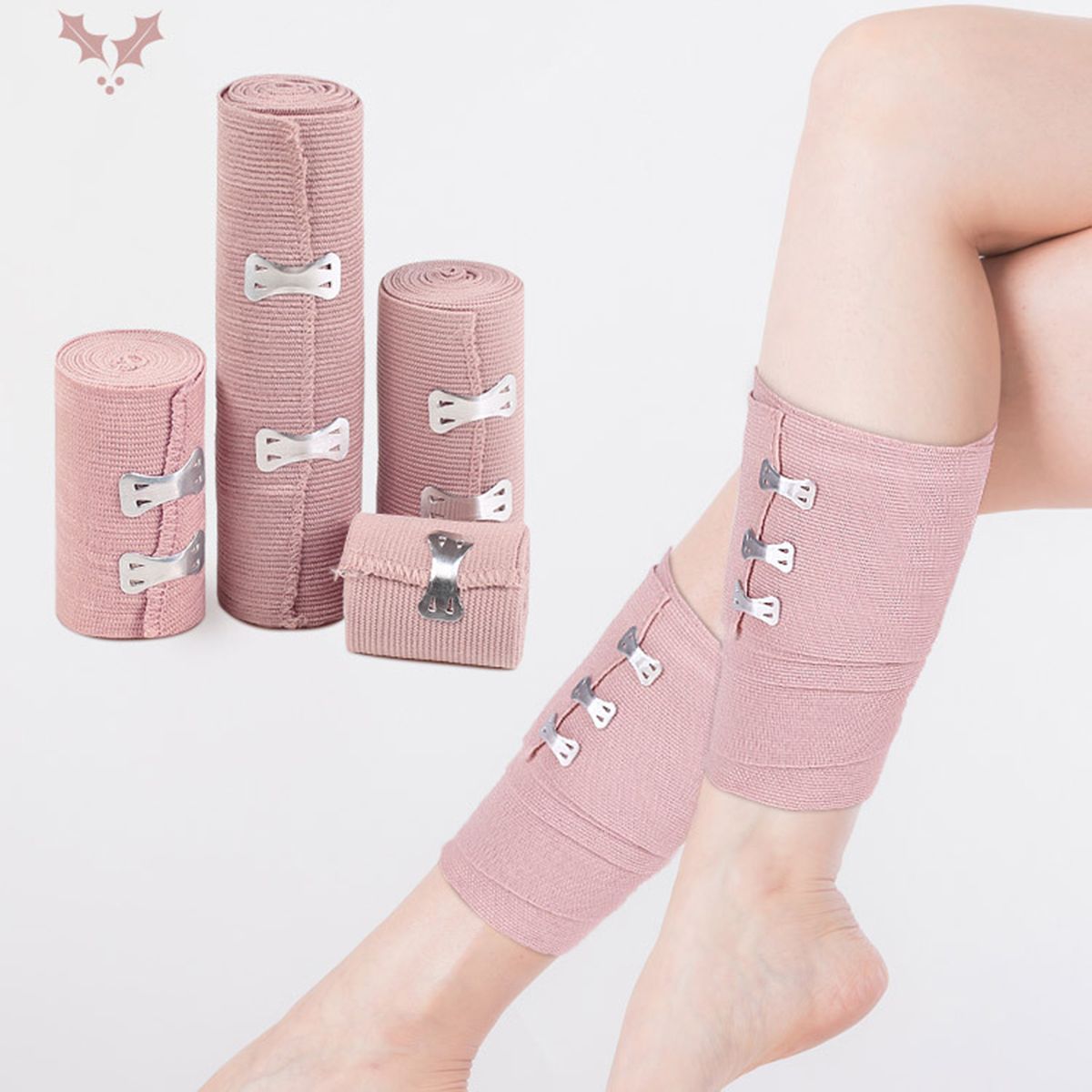 Elastic Bandage Wrap With Extra Clips Durable Compression