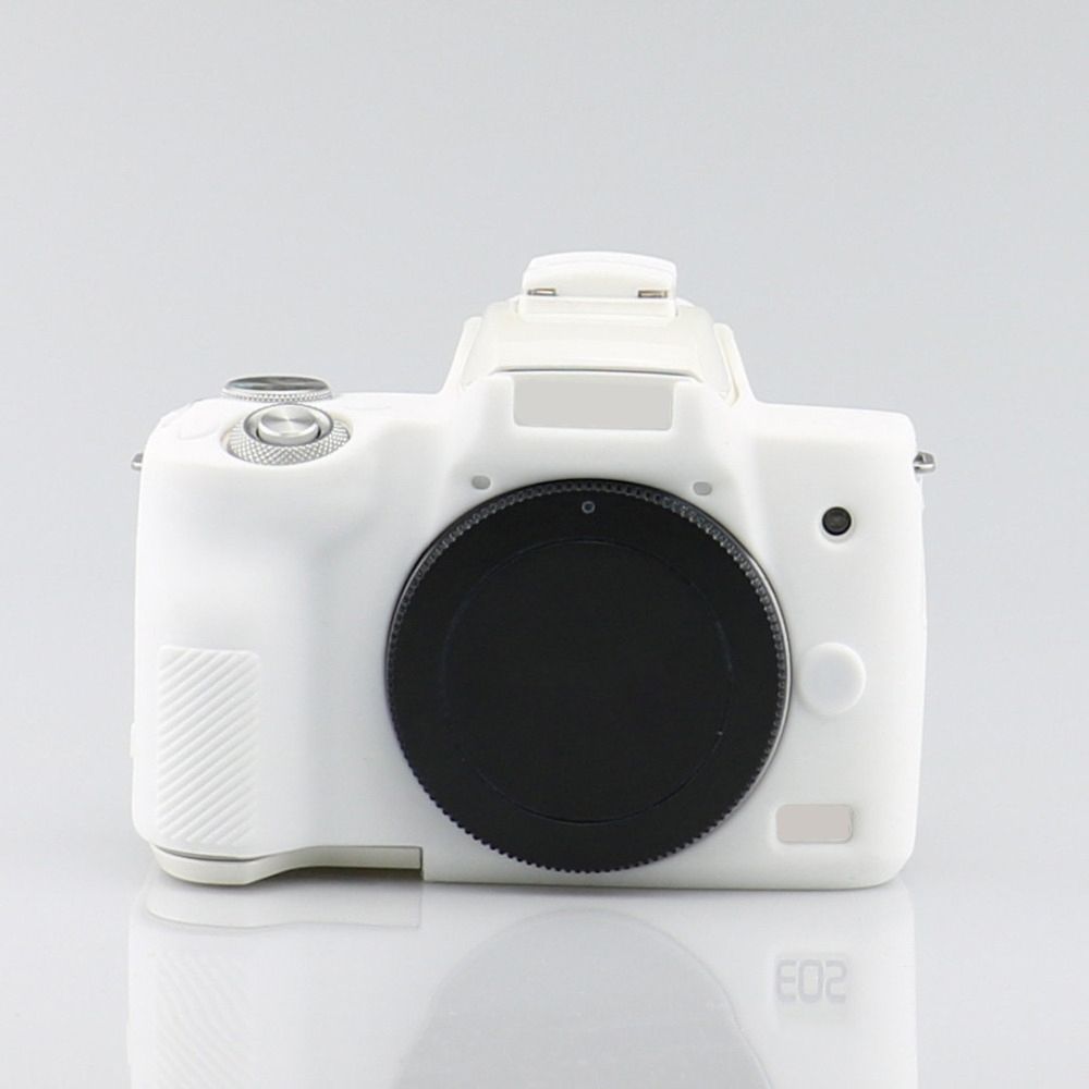 Richwell  Silicone Armor Skin Case Body Cover Protector For Canon EOS M50 Body Digital Camera(White)