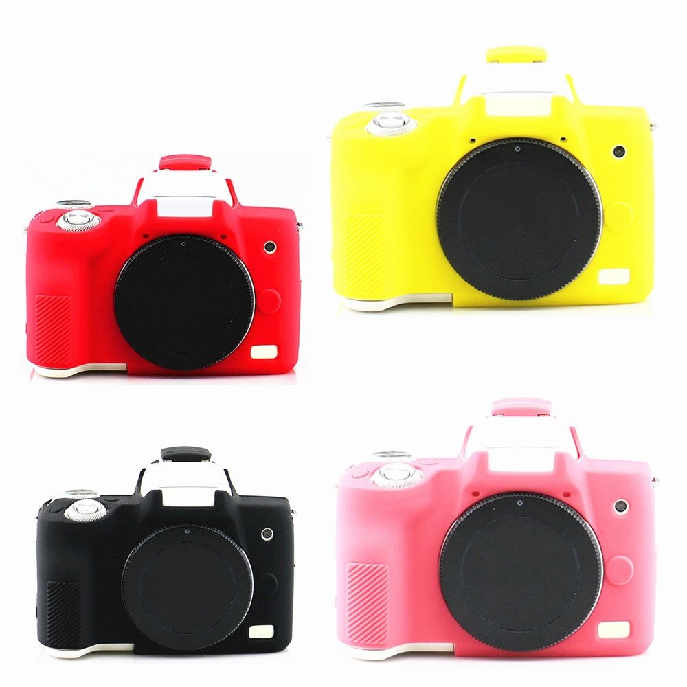 Richwell  Silicone Armor Skin Case Body Cover Protector For Canon EOS M50 Body Digital Camera(White)