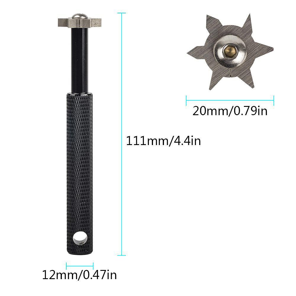 Golf Hex Clearing Tool Golf Groove Sharpener With 6 s