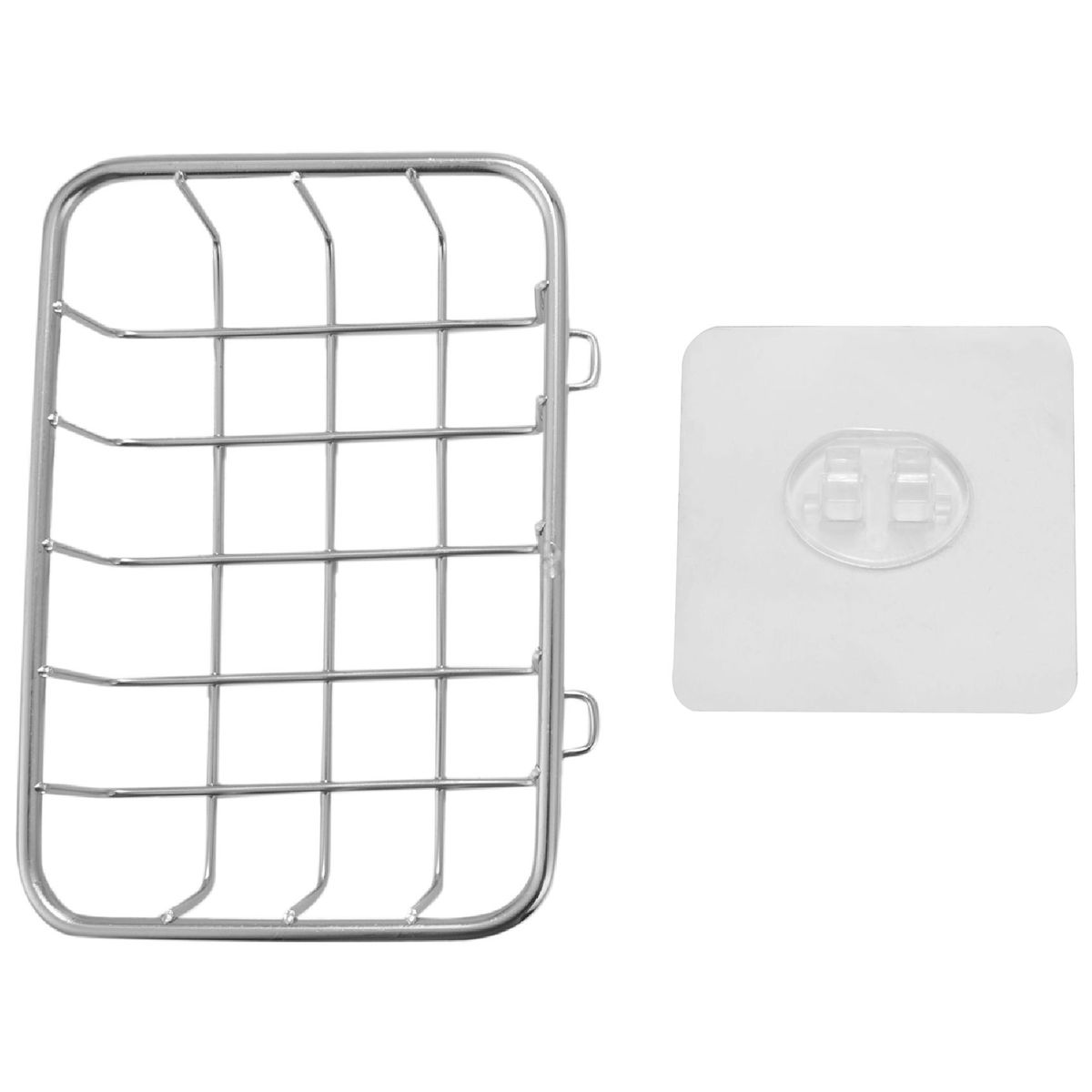 Soap Dish, Rust Proof Stainless Steel Soap Case Holder with Powerful Adhesive for Soap Sponge Scrubber in Bathroom Shower Kitchen Sink