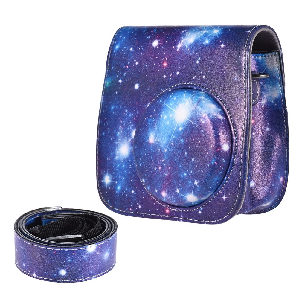 Universe Pattern Full Body Camera PU Leather Case Bag With Strap For FUJIFILM Instax Mini 9 / Mini 8+ / Mini 8