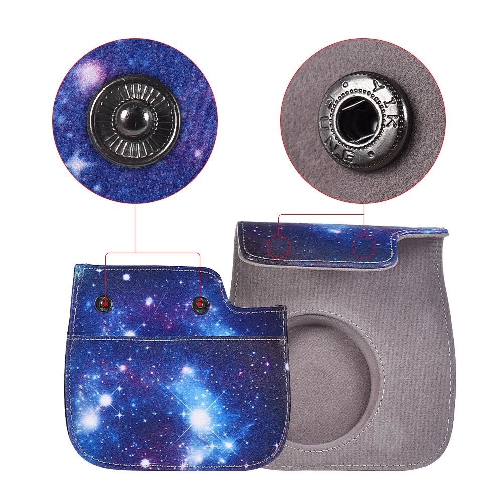 Universe Pattern Full Body Camera PU Leather Case Bag With Strap For FUJIFILM Instax Mini 9 / Mini 8+ / Mini 8