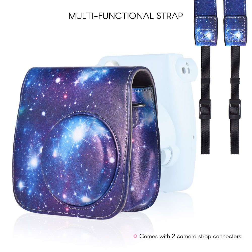 Universe Pattern Full Body Camera PU Leather Case Bag With Strap For FUJIFILM Instax Mini 9 / Mini 8+ / Mini 8