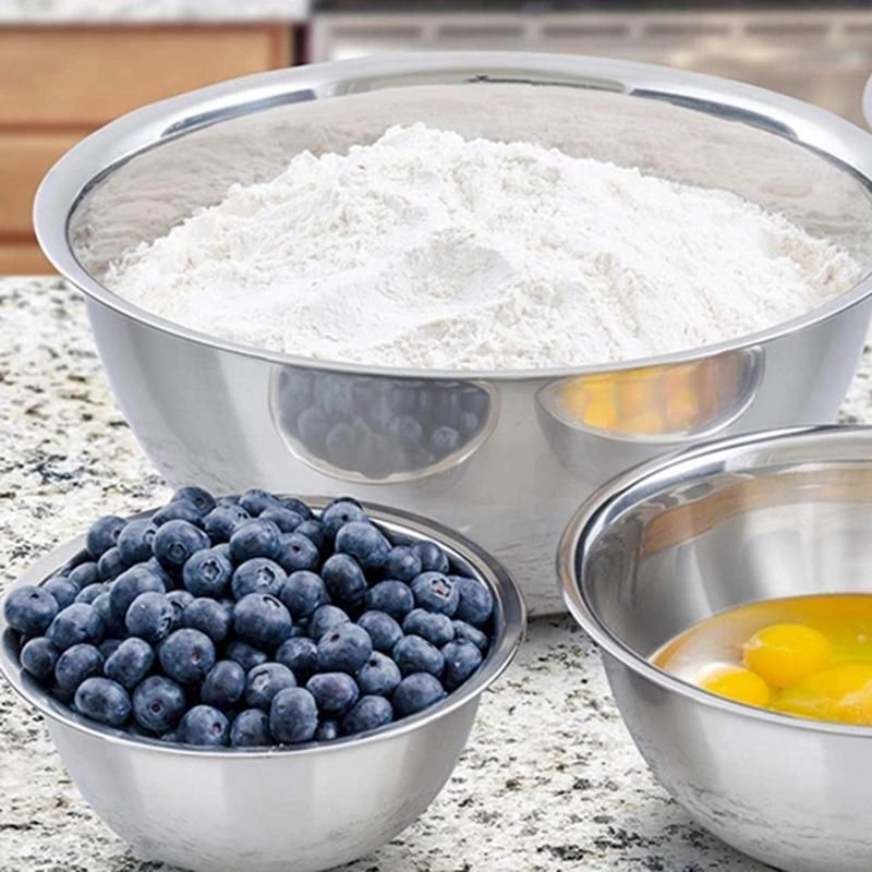 Stainless Steel Mixing Bowl (Set of 5) Fruit Salad Bowl Set