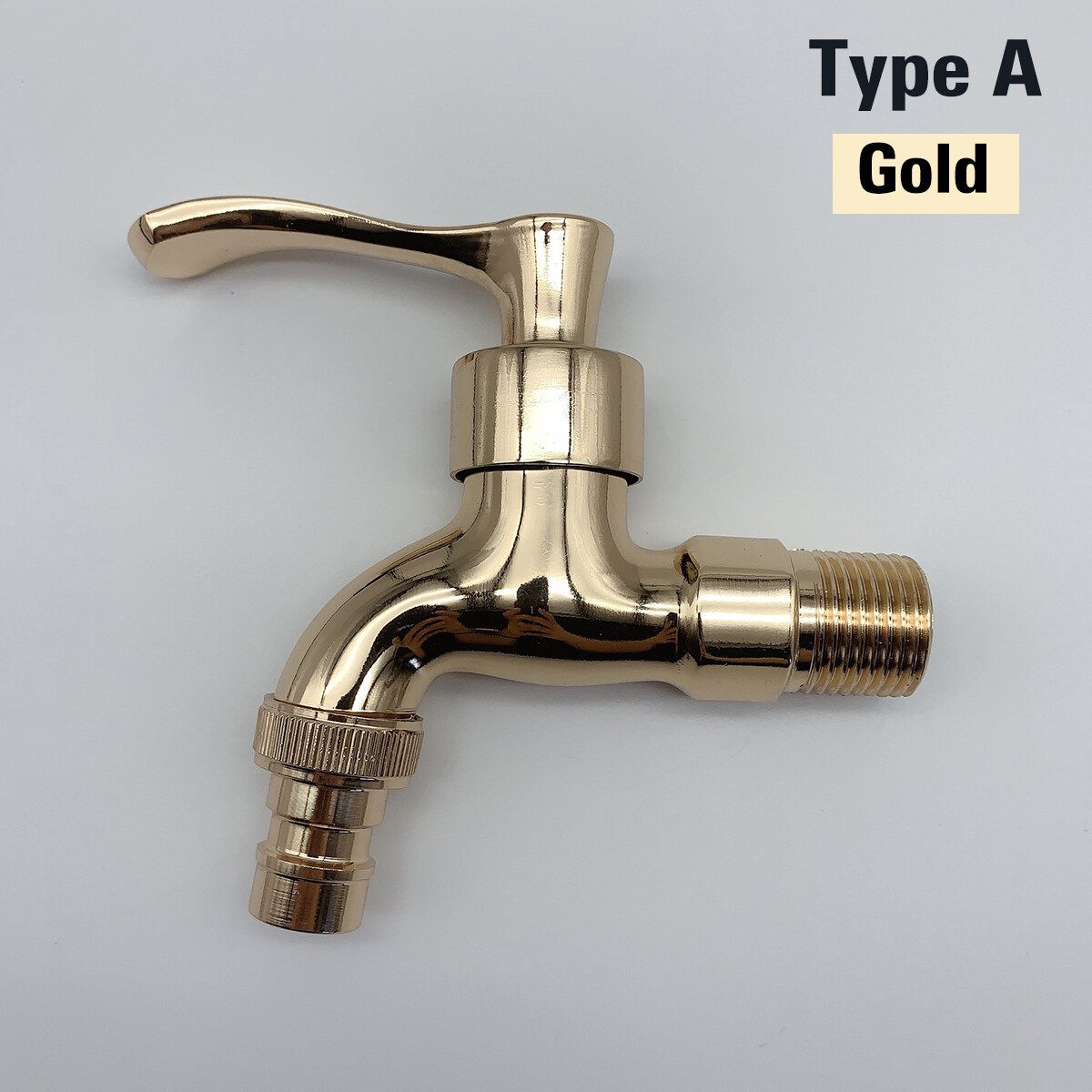 1Pcs Antique Bronze/Rose Red/Gold Dragon Carved Water Tap Wall Mount Golden Faucet Washing Machine Faucet Garden Bathroom Bibcock Taps Rose Gold Type A