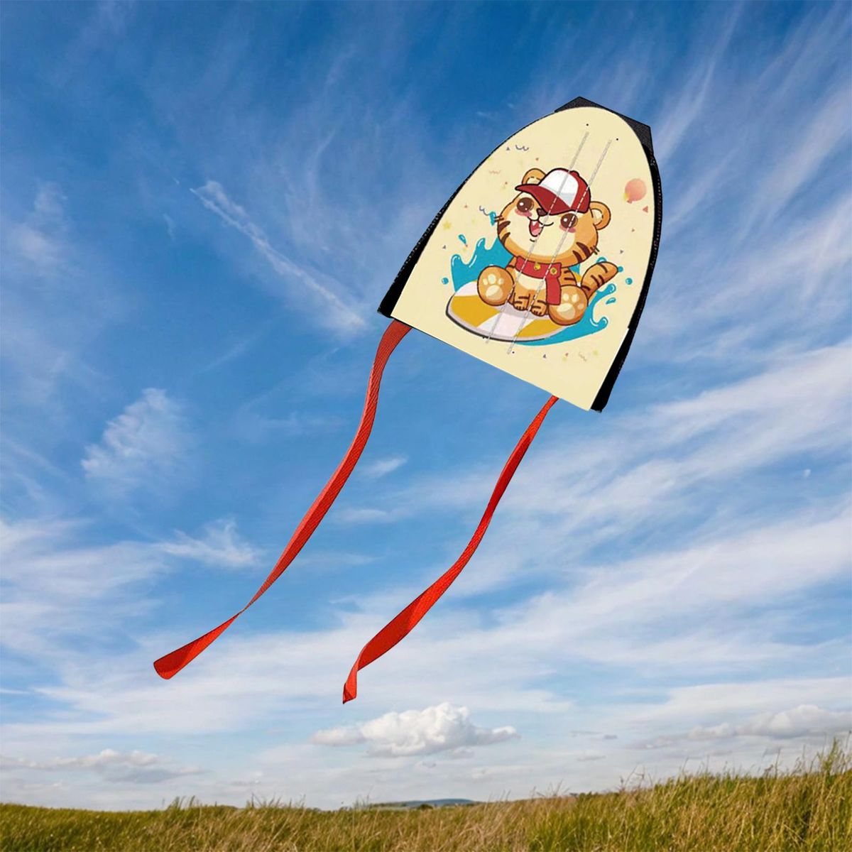 Thumb Ejection Kite Funny Small Novelty Easy To Fly Tiger