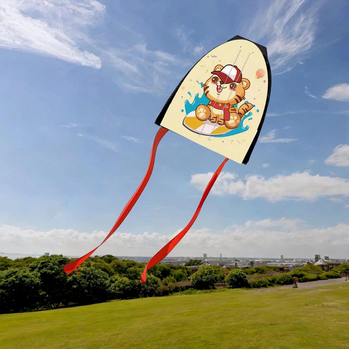 Thumb Ejection Kite Funny Small Novelty Easy To Fly Tiger
