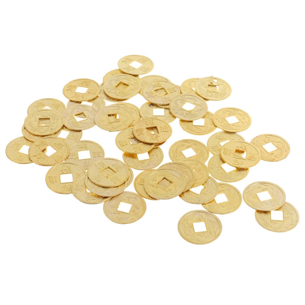 100 Lucky Coins 1.8/2.3cm Feng Shui Ching Money Coin For Fortune