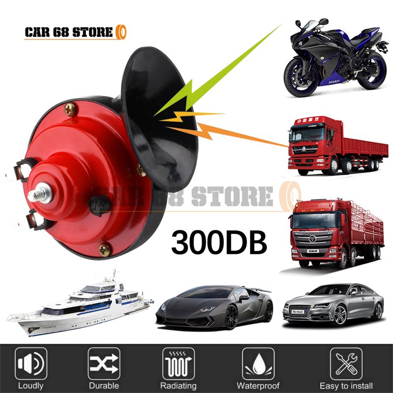2 Pcs 300DB 12V Super Train Horn High Quality Waterproof