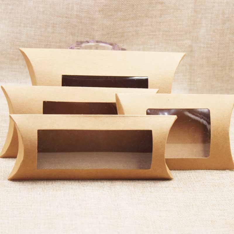 10Pcs Pillow Shape Wedding Party Favor Gift Paper-White