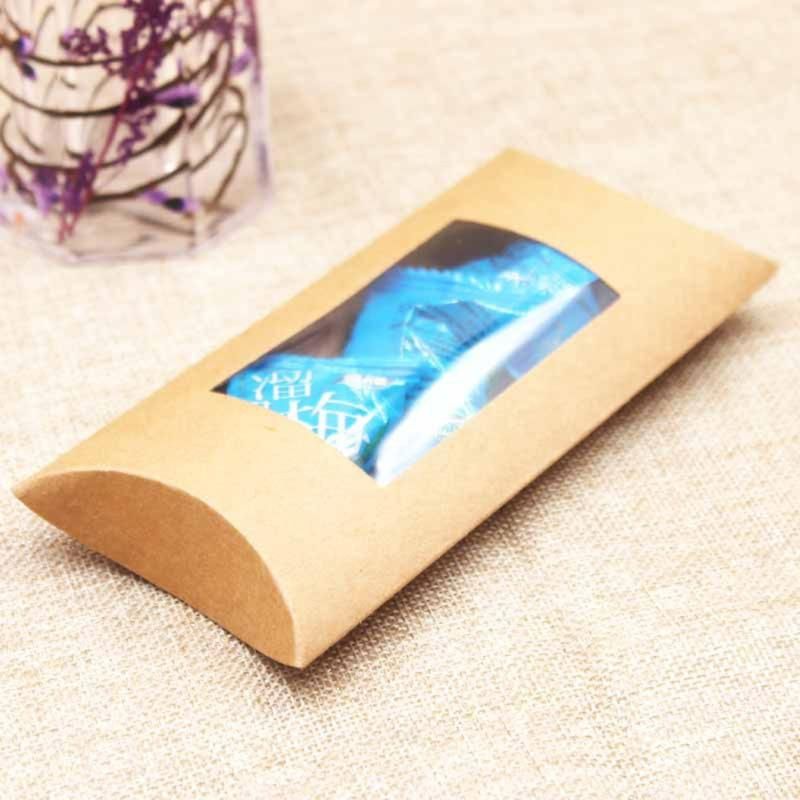 10Pcs Pillow Shape Wedding Party Favor Gift Paper-White