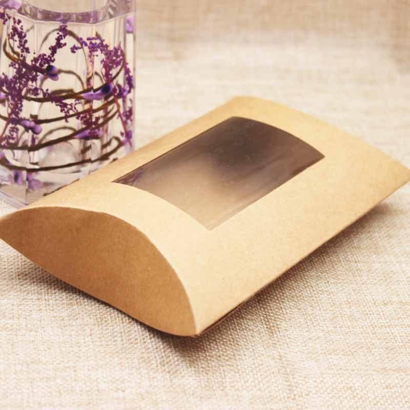 10Pcs Pillow Shape Wedding Party Favor Gift Paper-White