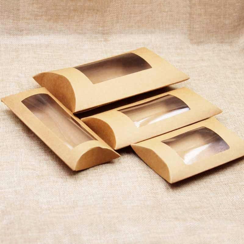10Pcs Pillow Shape Wedding Party Favor Gift Paper-White