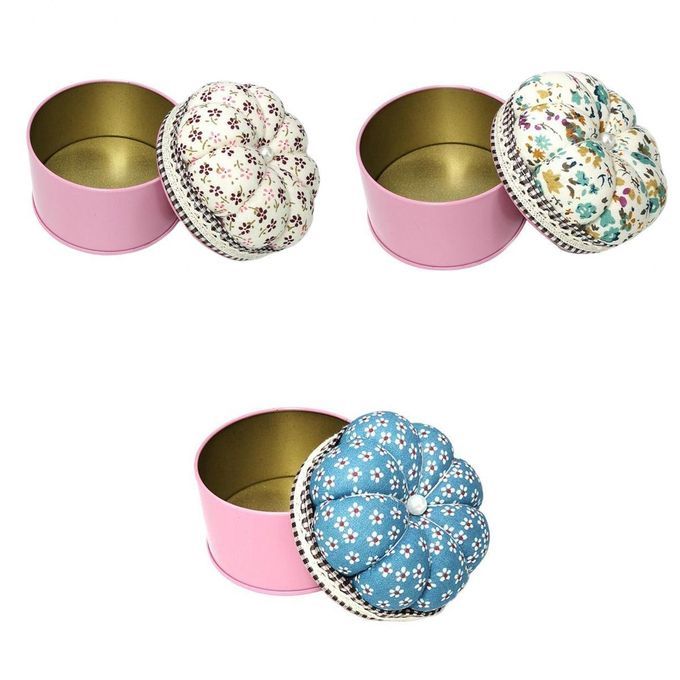 3pcs Floral Pattern Pin Cushion Pillow DIY Craft Sewing  Pin