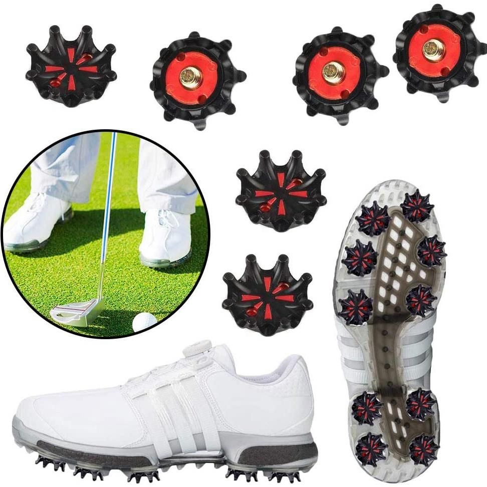 16Pcs Outdoor Golf Shoe Spikes Screw Soft Rubber for Golf