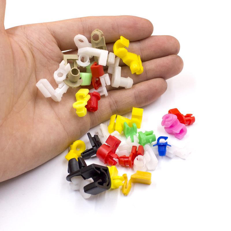 Mixed 50 Pcs Car Wire Clips Fixed Door Lock Rod Cl