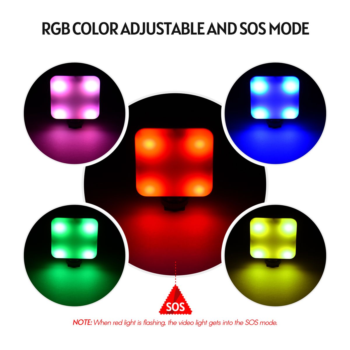 KM-72B Mini LED Video Light RGB Color