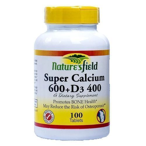 Super Calcium 600mg + D3 400IU - 100 Tablets