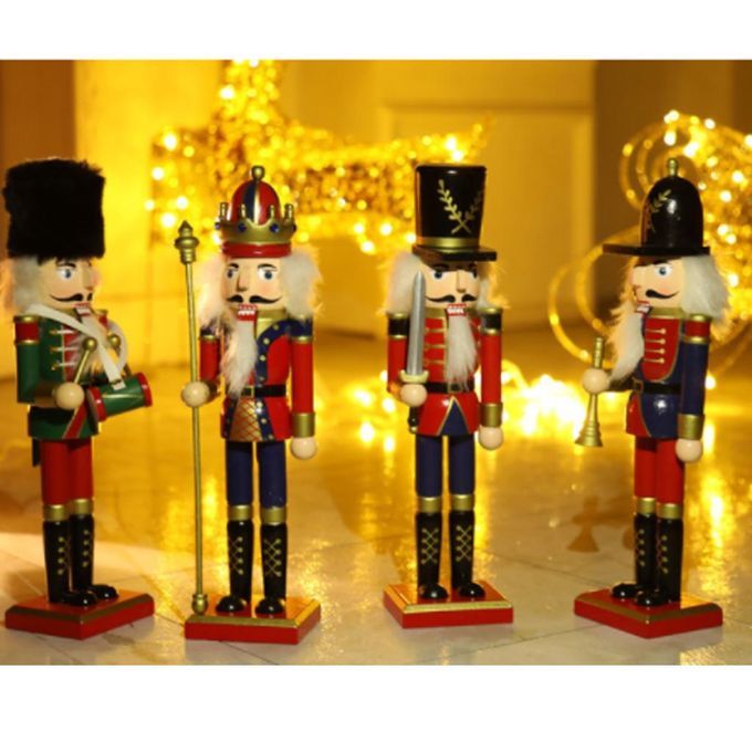 2 Pieces 12 Inch Soldier Swordsman Nutcracker Christmas Decor Home