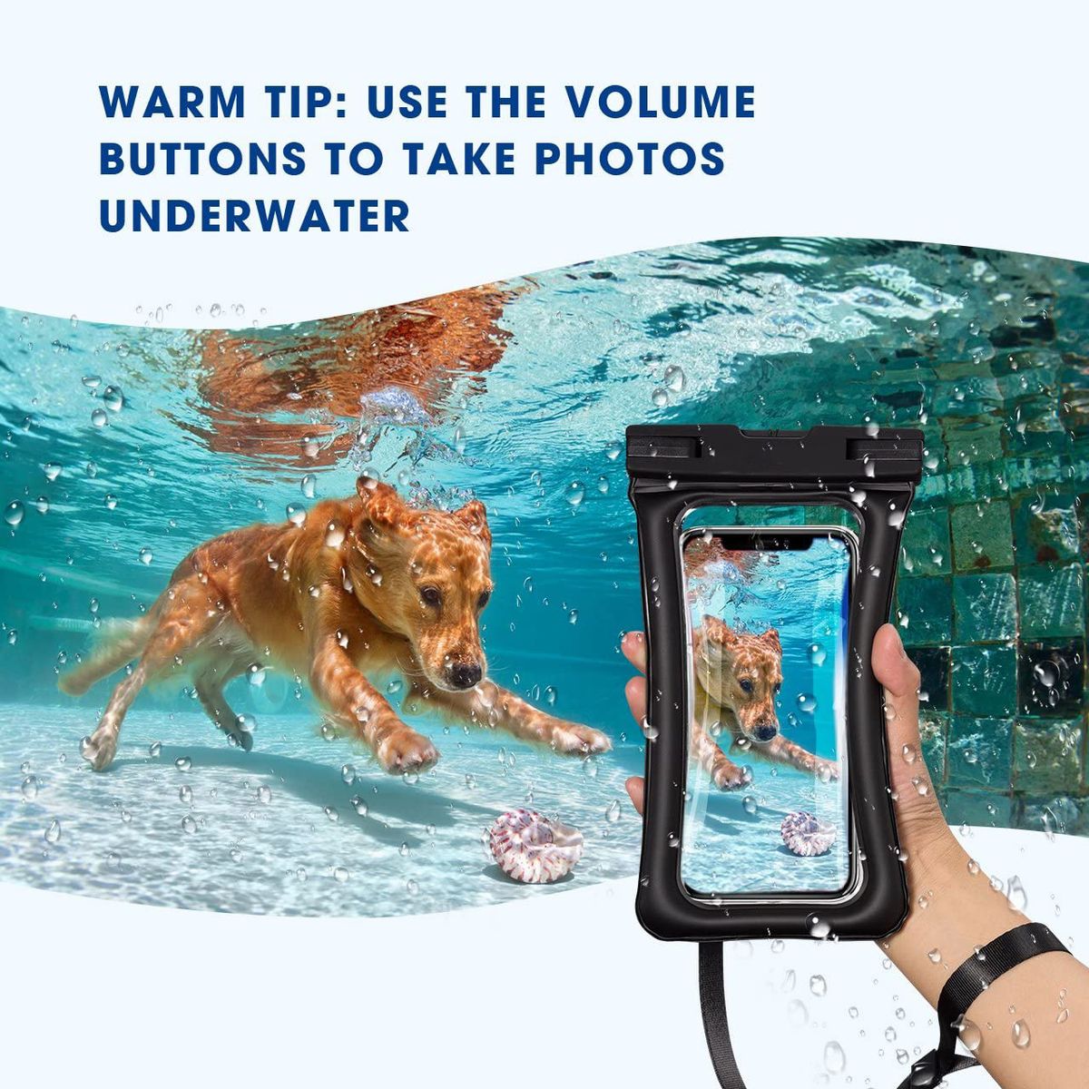 WATERPROOF UP TO 6.5" PHONE POUCH IPX8 DRY BAG 2PC