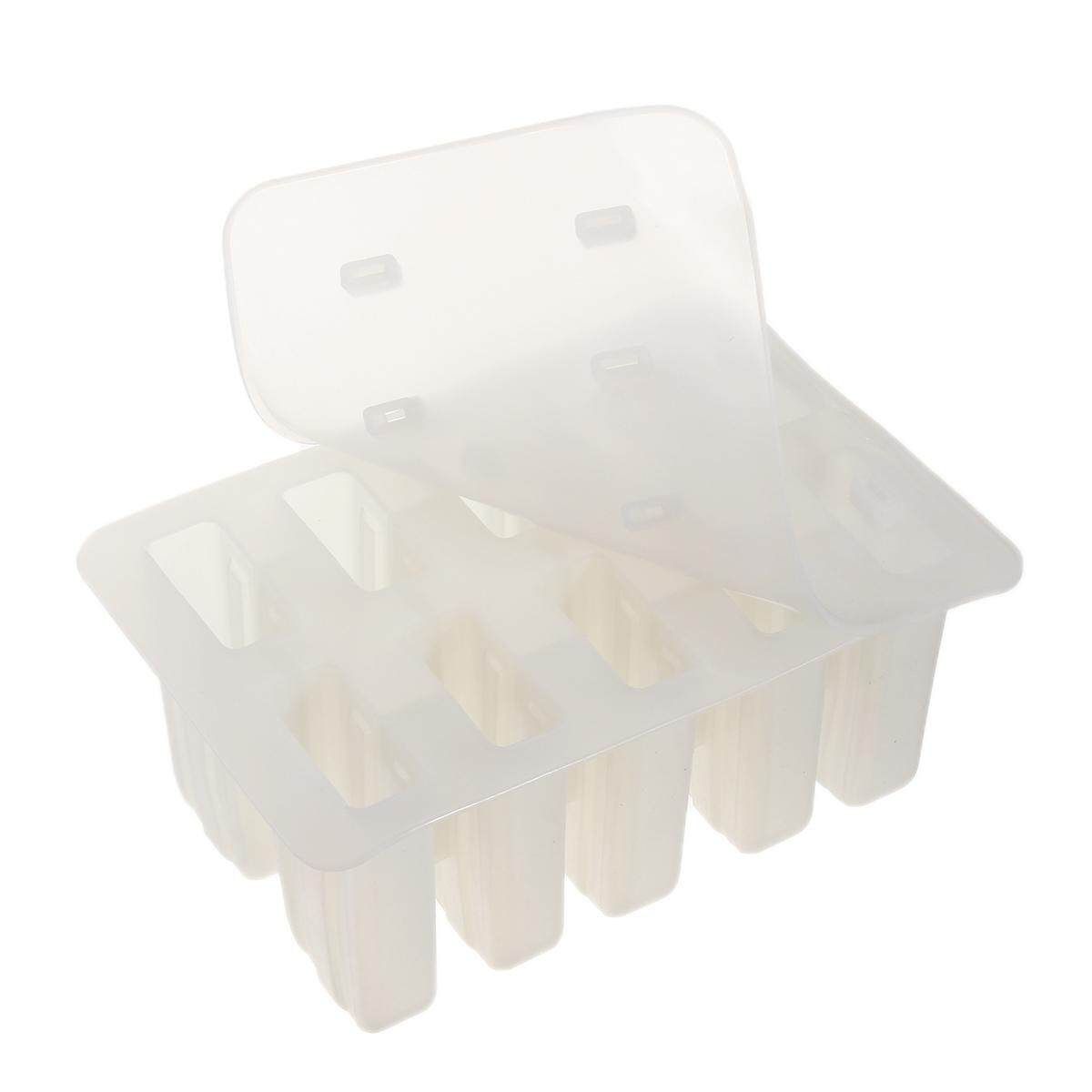 10 Cells Frozen Ice Lolly Juice Maker Mold Mould Popsicle Yogurt Ice White